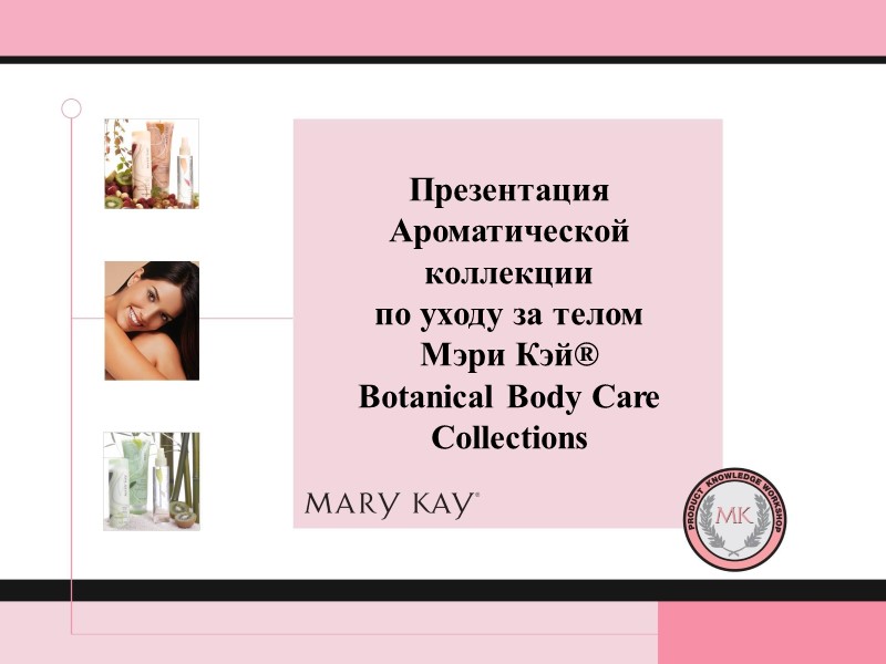 Презентация  Ароматической коллекции  по уходу за телом  Мэри Кэй®  Botanical